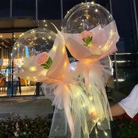 【DT】hot！ 12/20/24/36Inch Bobo Balloons Transparent Happy Birthday Decoration Helium Inflatable Globos