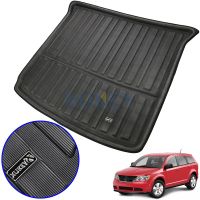 ☎ Rear Trunk Boot Liner Cargo Mat Floor Tray Carpet Mud Kick Protector For Dodge Journey For Fiat Freemont 7-Seater 2009-2018