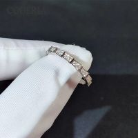 Total 0.5 Carat D Color Moissanite Serpentine Ring Brilliant Cut Diamond Grade Sparkling Luxury Jewelry Ring for Women Girls