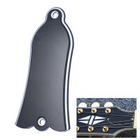 ✦2 Holes Bell-shaped PVC Truss Rod Cover Plate Scroll Plate for Gibson LP SG Flying V ES Guitar Black