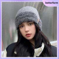 BETTERFORM ถักนิตติ้ง หมวกป้องกันหู การปั่นจักรยาน พร้อมที่ป้องกันหู หมวกเก็บความร้อน คลาสสิกแบบคลาสสิก นุ่มนุ่มๆ ที่พันศีรษะ ผู้หญิงผู้ชาย