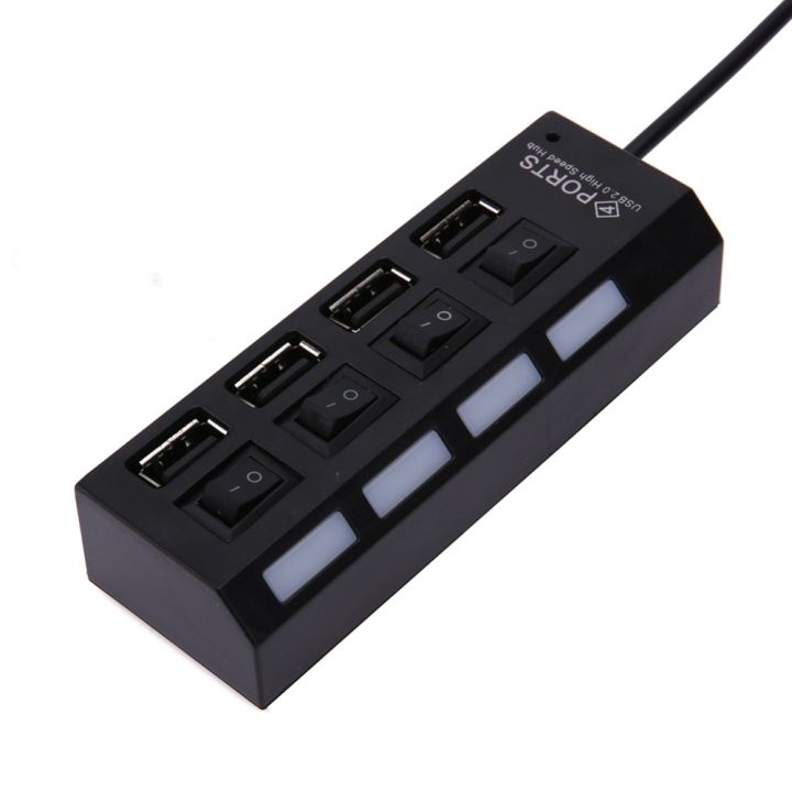 vktech-4พอร์ต-usb-แท่นชาร์จแท่นชาร์จด่วนพร้อมไฟแสดงสถานะและสวิตช์