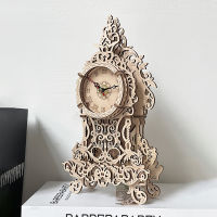 3D DIY Wood Puzzle Jigsaw Vintage Pendulum Owl Clock Model Set Mechanical Gear Creative Assembled Puzzle Toys Gifts For s