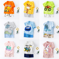 Xiaozhima New Baby Boys Clothing Sets Summer Shorts Sleeves Dinosaurs Car Print T-shirt and Shorts 2Pieces/set Soft Cotton Casual Wear For 0-7 Years