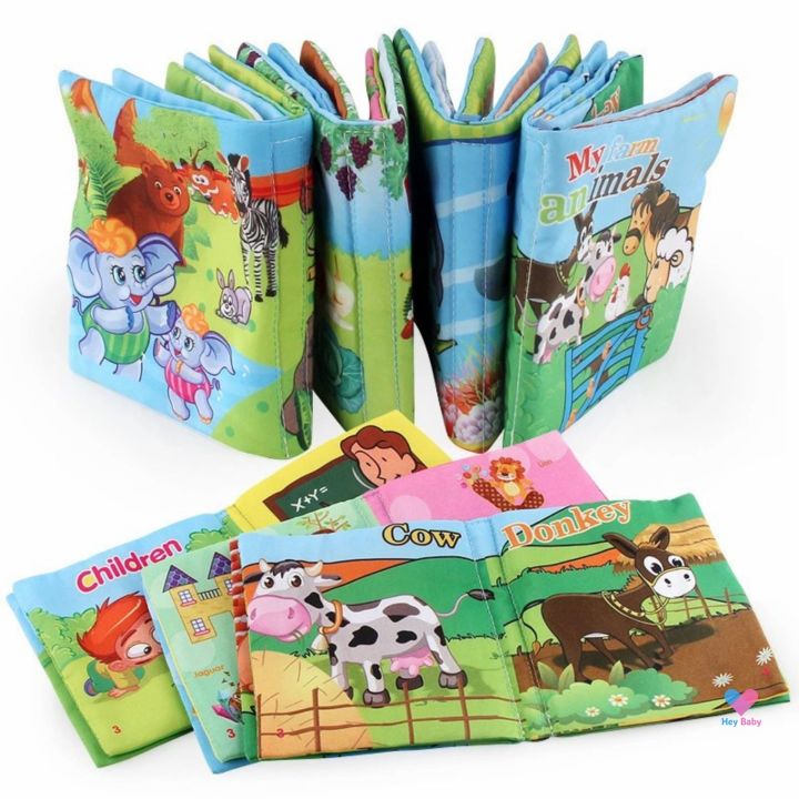 หนังสือผ้า-บีบมีเสียง-รูปสวยน่ารัก-พร้อมคำศัพท์ภาษาอังกฤษ-สำหรับเด็ก-3-เดือนขึ้นไป-ล้างน้ำได้-ปลอดภัย-ของเล่นเด็ก-baby-toy-bs023