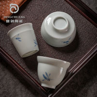 Spot parcel post Hand Painted Antique Orchid Tea Cup Household Utensils Tea Cup Porcelain Master Cup Single Cup Kung Fu Tea Set Small Size Tea Cup