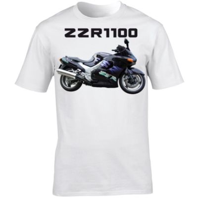 Motorcycle T-Shirt ZZR1100 Motorcycle Motorcycle Short-Sleeved Round Neck Pure Cotton Short-Sleeved Men Women Same Style Tee Street Wear T-Shirt All