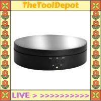 TheToolDepot ชั้นวางไฟฟ้าหมุนได้3สปีดกระจกหมุนได้จานเสียงที่ใส่เครื่องประดับพลังงาน USB