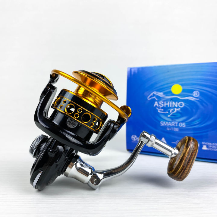 รอกสปิน-ashino-smart05-เบอร์-500-อาชิโน่-รอกเล็ก-ตกกุ้ง-ตกสปิ๋ว-รอกตกปลา