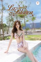 La Blancea Swimwear ชุดว่ายน้ำแฟชั่น 3ชิ้นรูดบราหน้าพร้อมเสื้อคลุมซีทรู หรูหราแต่มีความน่ารักไม่โป๊จนเกินไป