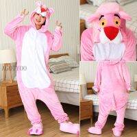 Unicorn Pajamas Sets Flannel Cute Pink Panther Animal Pajamas Women Winter Unicornio Pyjamas Sleepwear Homewear Cosplay Costume