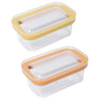 Butter Cutter Container Cutting Box Cheese Slicer Butter Keeper Butter Dish Sealing Silicone Lid Butter Slicing Box for Easy Cutting and Storage biological