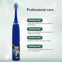 ☊ Children Sonic Electric Toothbrush Cartoon Pattern for Kids with Replace The Tooth Brush Head Ultrasonic Toothbrush