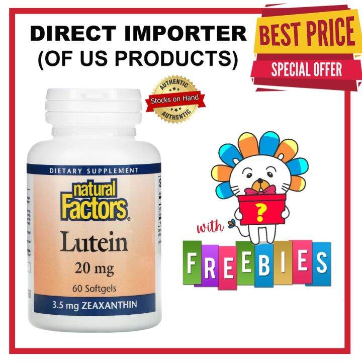 Natural Factors Lutein 20 Mg 6030 Softgels Lazada Ph