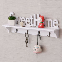 New Creative PVC Density board Wall Hook Door Mounted Shelf Holder Clothes Hat Coat Hook Key Wall Organizer Rack Mounted