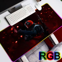 RGB Marvel Mousepad Mouse Pad Kawaii Rick Computer Mat Desk Protector Deskpad Anime Accessories Pc Gamer LED Carpet Keyboard Mause Pad