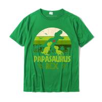 เสื้อยืด Papasaurus สำหรับเด็ก2คนวินเทจพระอาทิตย์ตกดินเสื้อยืดผู้ชายเสื้อตลกๆเสื้อยืดผู้ชาย