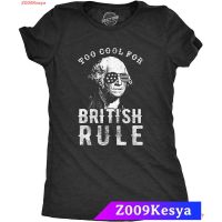 Auction Z009kesya เสื้อยืดสีพื้น Crazy Dog T-Shirts Womens Too Cool For British Rule Tshirt Funny Patrotic 4Th Of July Party Tee