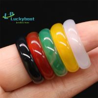 Hot Fashion New Natural Stone Agate Rings Charms Multi-color Elegant Jewelry Party Gift for Women or Girlfriend High-Quality