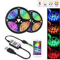 1เมตร2เมตร3เมตร4เมตร5เมตรบลูทูธทีวีแสง5โวลต์ USB 4pin 5050 RGB หลอดไฟ LED Strip สมาร์ทบลูทูธควบคุมศัพท์ APP