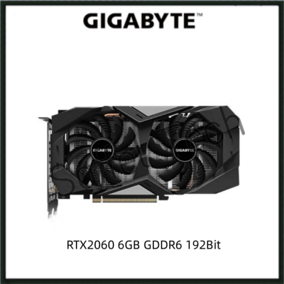 USED GIGABYTE RTX2060 6GB GDDR6 192Bit RTX 2060 Gaming Graphics Card GPU
