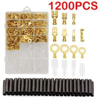 1200pcs 2.8/4.8/6.3mm Male Female Wire Connector Electrical Crimp Terminals Insulated Spade Connectors Sleeve Assorted Kit Box