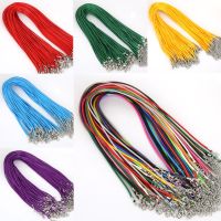 10Pcs 1.5/2mm Cotton Waxed Cord Adjustable Braided Rope String Necklace Chain with Lobster Clasp DIY Jewelry Making Handmade