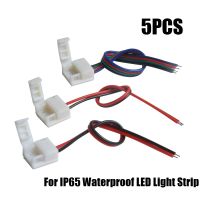 5 Pcs 2 Pin 4 Pin แถบไฟ LED สำหรับ SMD 8มม.10มม.3528 5050 RGB สีเดียว IP65/54เทปแอลอีดีกันน้ำ Light To สาย Joint