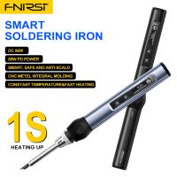 ℡ FNIRSI HS-01 Smart Electric Soldering Iron PD 65W Adjustable Constant Temperature Fast Heat Portable Soldering Iron Station Kit