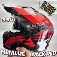 ZEUS ZS-913 METALLIC BLACK RED