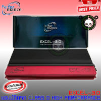 PERFORMANCE รุ่น EXCEL-3.0 CLASS D เพาเวอร์แอมป์ติดรถยนต์แรงๆ กำลังขับสูงสุด 3000W. คลาสดี สีดำตัดแดง