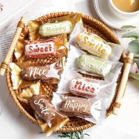 【DT】 hot  100Pcs 5x11cm Clear Candy bag Plastic Letter Pattern Biscuit Packaging Bags Diy Cookie Toffee Nougat Crisp Machine Sealed Bags