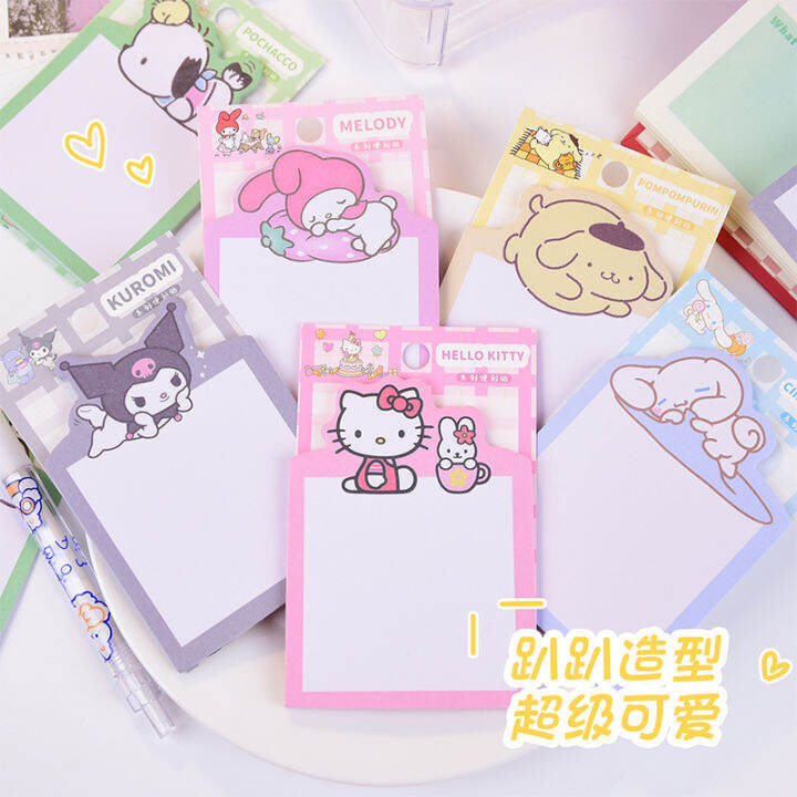 อะนิเมะ-kuromi-sticky-notes-sanrio-mymelody-cinnamoroll-kawaii-น่ารัก-ote-pad-กระดาษนักเรียนข้อความบัญชีมือของเล่นของขวัญ