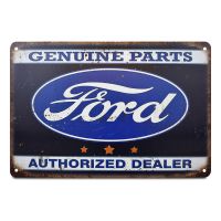 ○Metal Tin Sign Ford Logo Retro Motorcycle Decor Bar Pub Vintage Retro Wall Home Club Tavern Cafe Ga（Only one size: 20cmX30cm）(Contact seller, free custom pattern)