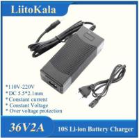 LiitoKala 10S เครื่องชาร์จ36V2A 42V ที่ชาร์จ2A ลิเธียมอินพุต100-240V สำหรับ36V จักรยานไฟฟ้าและ Wo-ล้อรถ