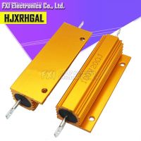 ☽◘✣ RX24 100W Aluminum Power Metal Shell Case Wirewound Resistor 0.01 100K 0.1 0.5 1 1.5 2 6 8 10 20 100 150 200 300 1K 10K ohm