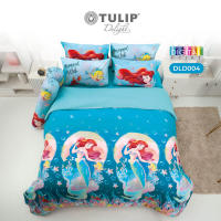 (New) TULIP ชุดเครื่องนอน ผ้าปูที่นอน ผ้าห่มนวม รุ่น TULIP Delight พิมพ์ลาย ดิจิตอลปริ้น DLD004 ลิขสิทธิ์แท้ดิสนีย์ ลายเจ้าหญิง Ariel