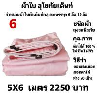 ผ้าใบผ้าเต็นท์ ถุงลมนิรภัย ขนาดคลุมรถ  6 ล้อ  5X6 เมตร 2250  บาท