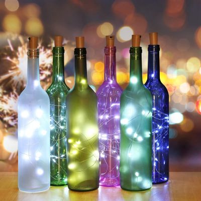 10 PCS Wine Bottle Lights Decorative Cork Crafts Lights for DIY Bottle Weddings Party Birthday Decor