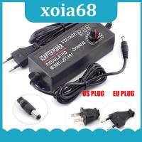 xoia68 Shop AC 100-220V to DC 3-12V 5A Adjustable Power Adapter CCTV Camera Power Supply for Led Strip Light Display Screen Charger E1