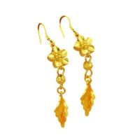 ☏卐☁ Fashion Trend Gold-plated Earrings Womens Earrings Fashion Versatile Gold-plated Flower Stud Earrings Jewelry Gift