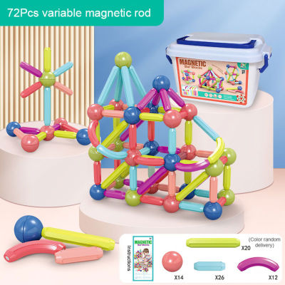 3D แม่เหล็ก Strip ของเล่นอเนกประสงค์ Montessori Magnetic Rod Assembly ของเล่นปลอดสารพิษ Magnetic Stick Blocks ของเล่นสำหรับเด็กวันหยุด Gifts