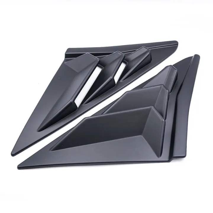 ABS Rear Quarter Panel Window Side Louvers Black Carbon Fiber Color