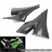 Motorcycle Fuel Tank Side Covers Panels Gas Fai Cowl Guard For Kawasaki Ninja ZX10R ZX-10R 2004 2005