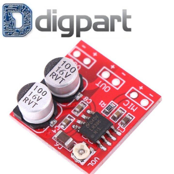 LM386 Electret Microphone Amplifier Board Amplifier 200 DC412V