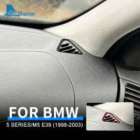 จริงคาร์บอนไฟเบอร์สติ๊กเกอร์สำหรับ BMW M5 E39 5 Series 1998-2003แผงควบคุมรถด้าน Air O Utlet Vent ปกตกแต่งภายในตัดอุปกรณ์เสริม