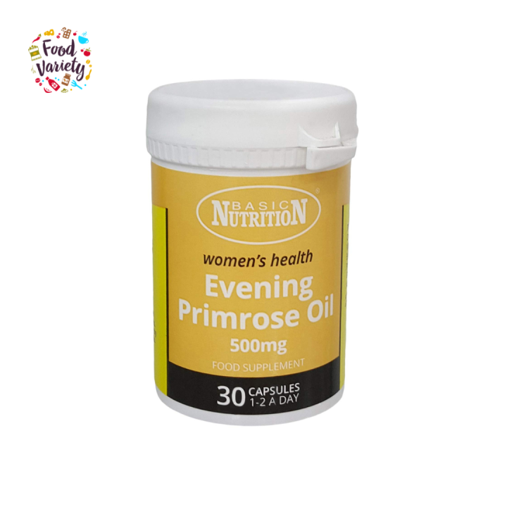 Basic Nutrition Evening Primrose Oil 30 Capsules 500 mg โภชนาการพื้นฐาน