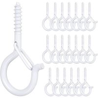 Q-Hanger Hooks Ceiling Q Screw Hook Screw Lights Hanger Christmas Lights Hanger Hook Ceiling Screw Hanger(20, White)