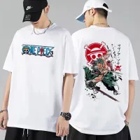 2022
อะนิเมะ One Piece ยอดนิยม Streetwear กลับการพิมพ์แฟชั่น Tshirt ชายเสื้อ Tops