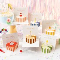 Creative 3D birthday greeting card handwritten blessing card birthday gift With envelope and stickers